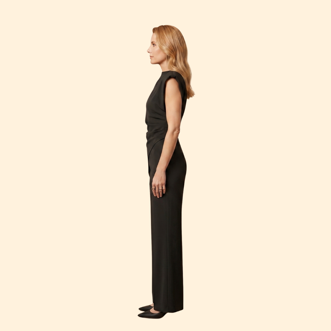 Women's Sleeveless Wide-Leg Jumpsuit