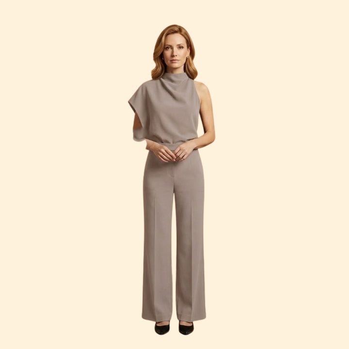 Women's Sleeveless Wide-Leg Jumpsuit