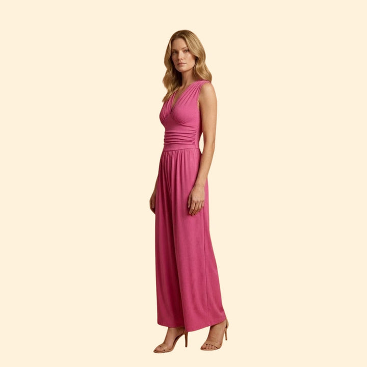 Women's Sleeveless Wide-Leg Jumpsuit