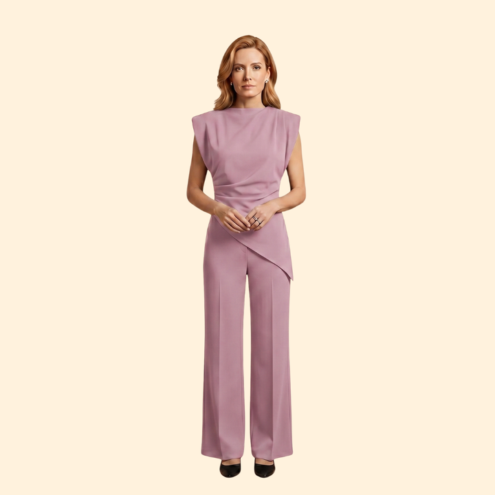 Women's Sleeveless Wide-Leg Jumpsuit