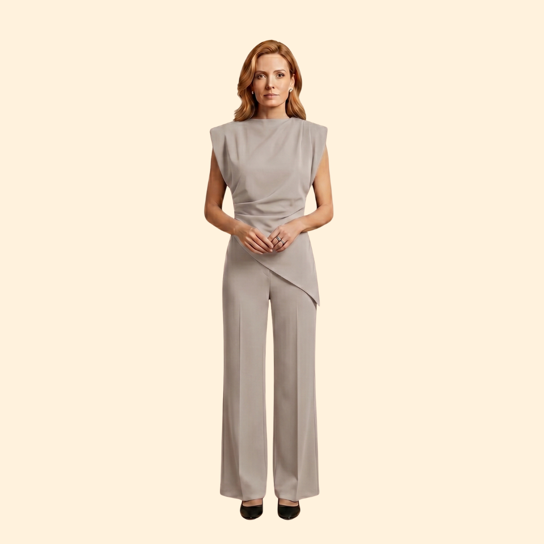 Women's Sleeveless Wide-Leg Jumpsuit