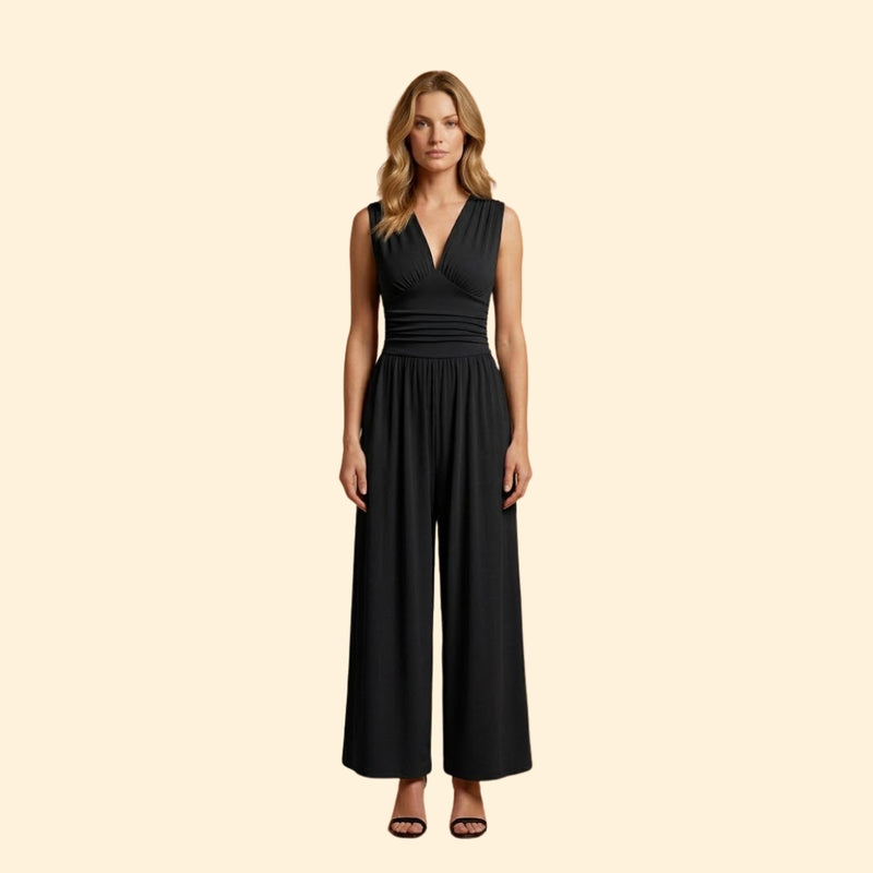 Women's Sleeveless Wide-Leg Jumpsuit