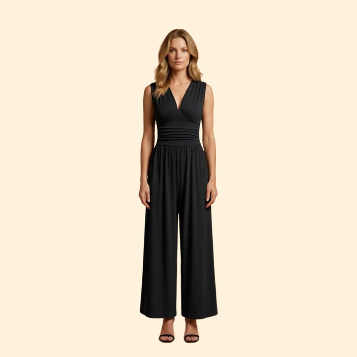Women's Sleeveless Wide-Leg Jumpsuit