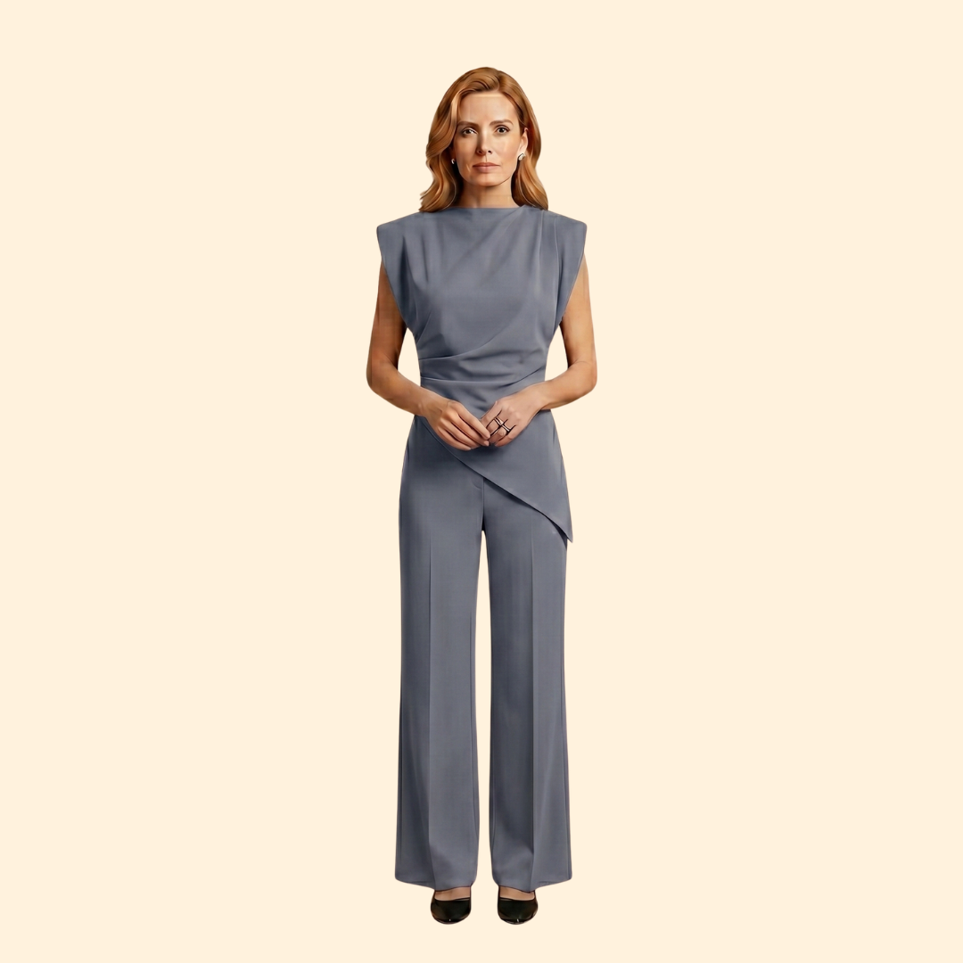 Women's Sleeveless Wide-Leg Jumpsuit
