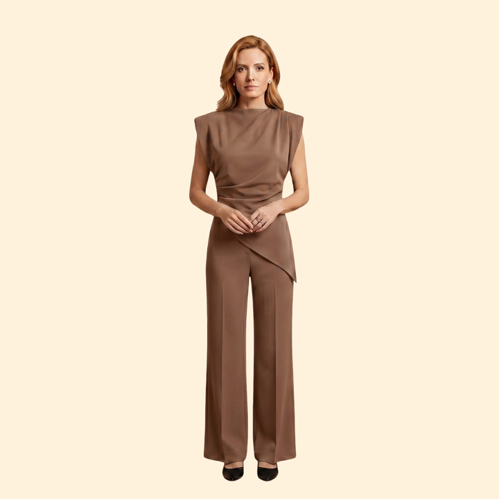 Women's Sleeveless Wide-Leg Jumpsuit