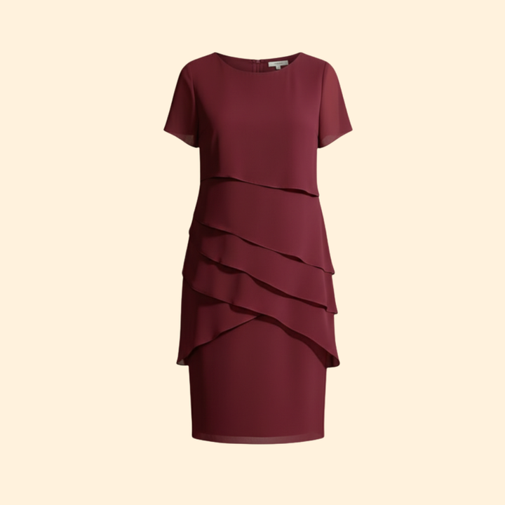Women's Slim Fit Chiffon Wedding Guest Dress