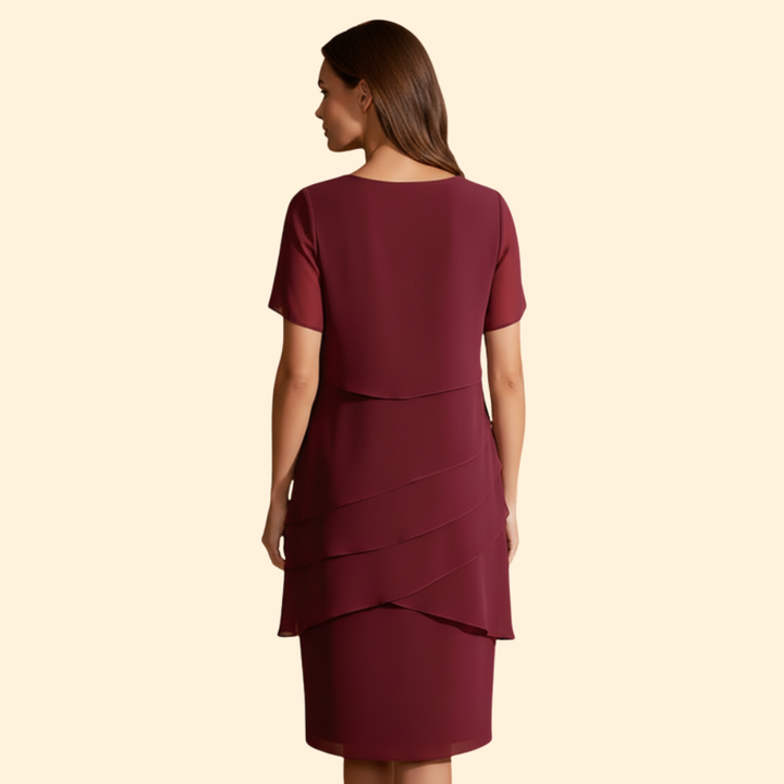 Women's Slim Fit Chiffon Wedding Guest Dress