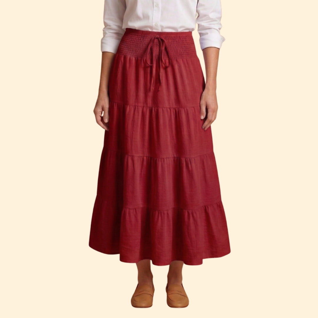 Women's Smocked Tiered Skirt