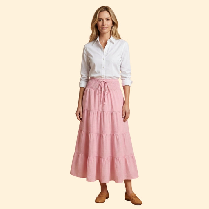 Women's Smocked Tiered Skirt