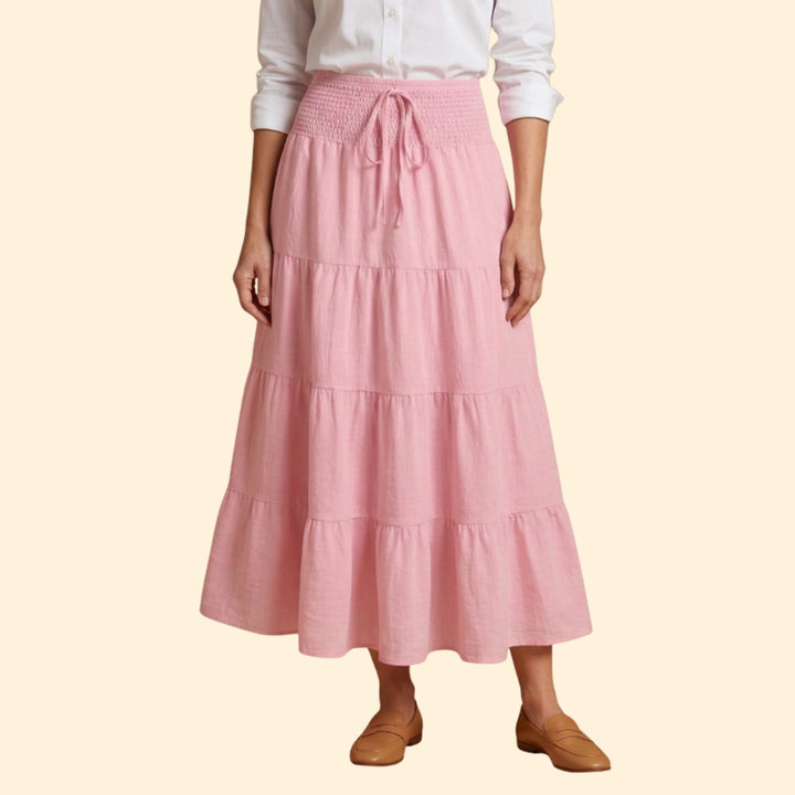 Women's Smocked Tiered Skirt