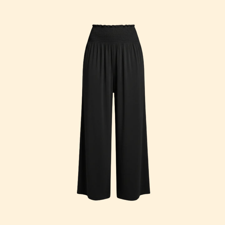 Women's Smocked Wide-Leg Pants