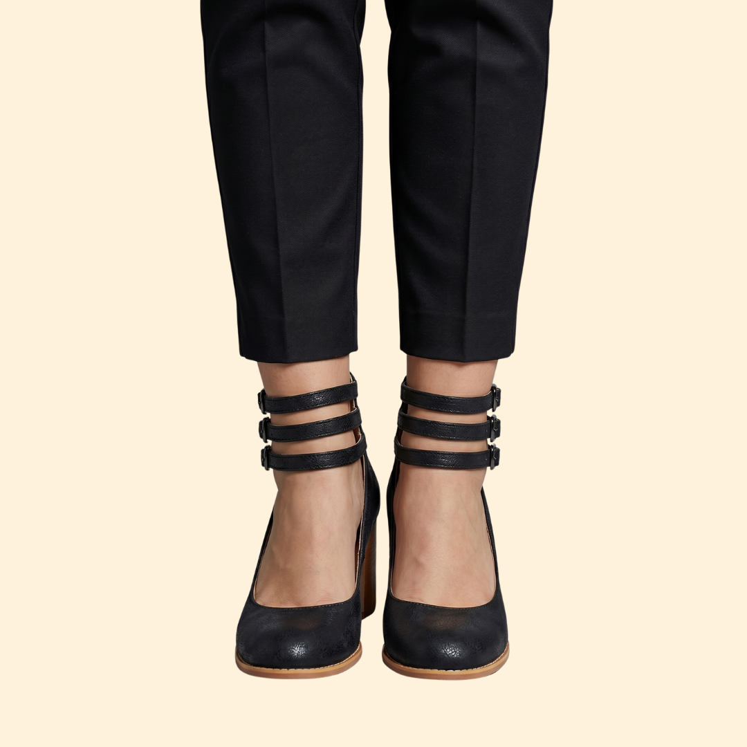 Women's Smooth Sandals with Heel