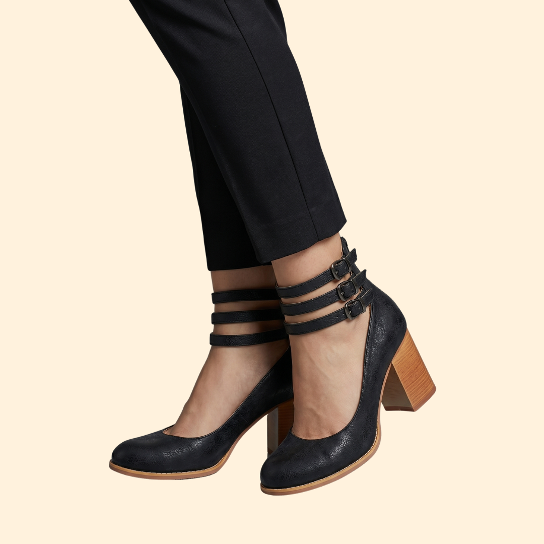 Women's Smooth Sandals with Heel