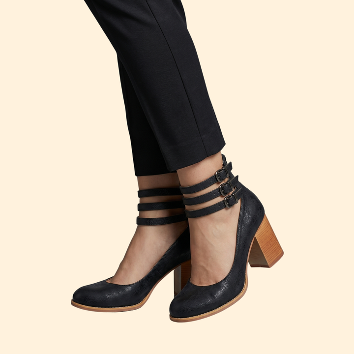 Women's Smooth Sandals with Heel
