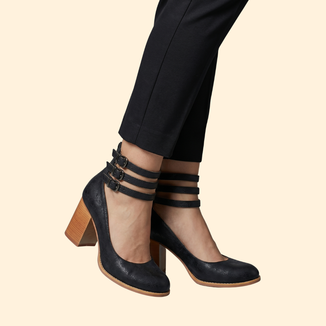 Women's Smooth Sandals with Heel