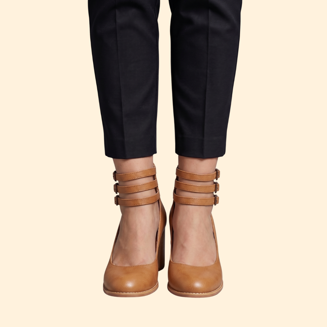 Women's Smooth Sandals with Heel