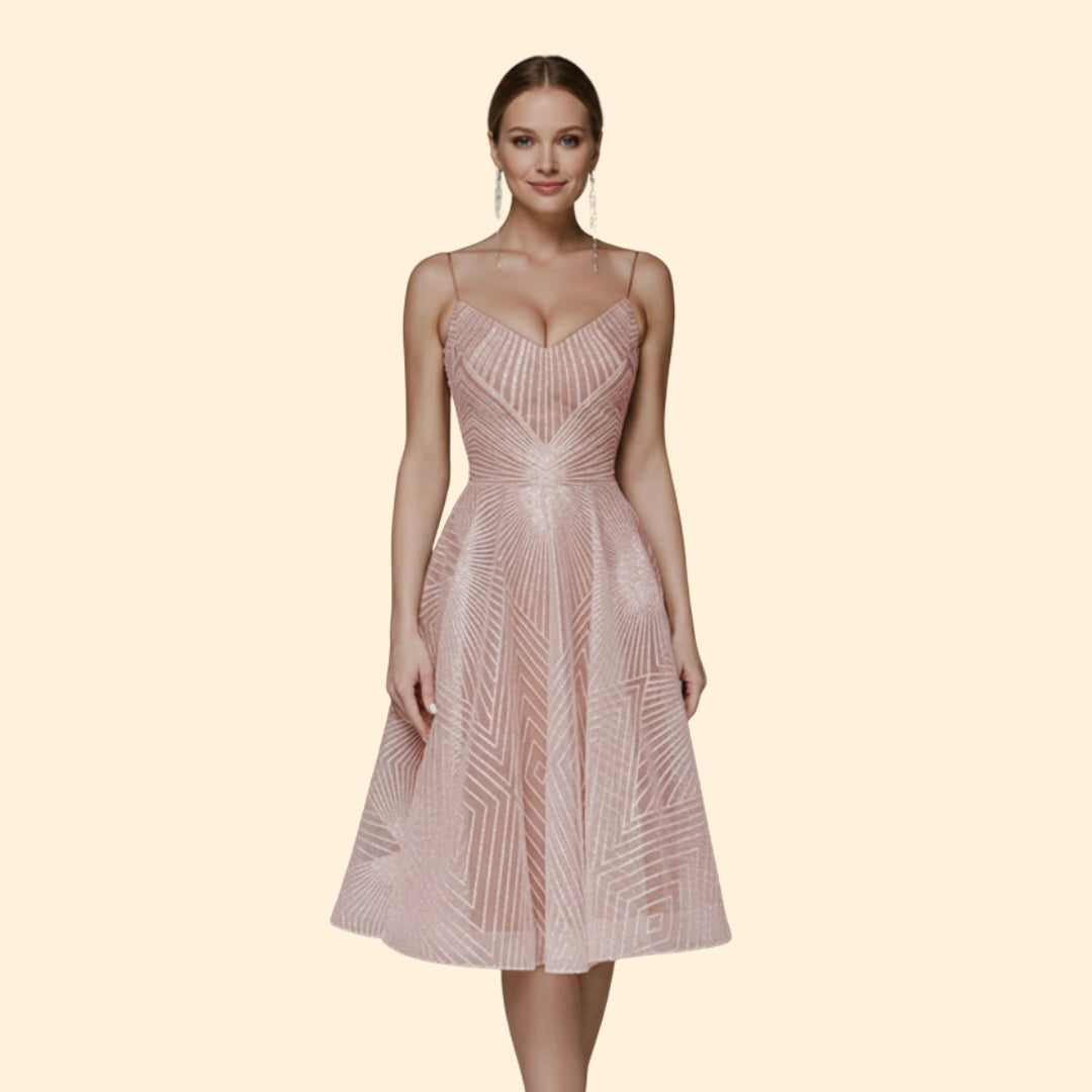 Women's Sparkling Beaded Midi Dress