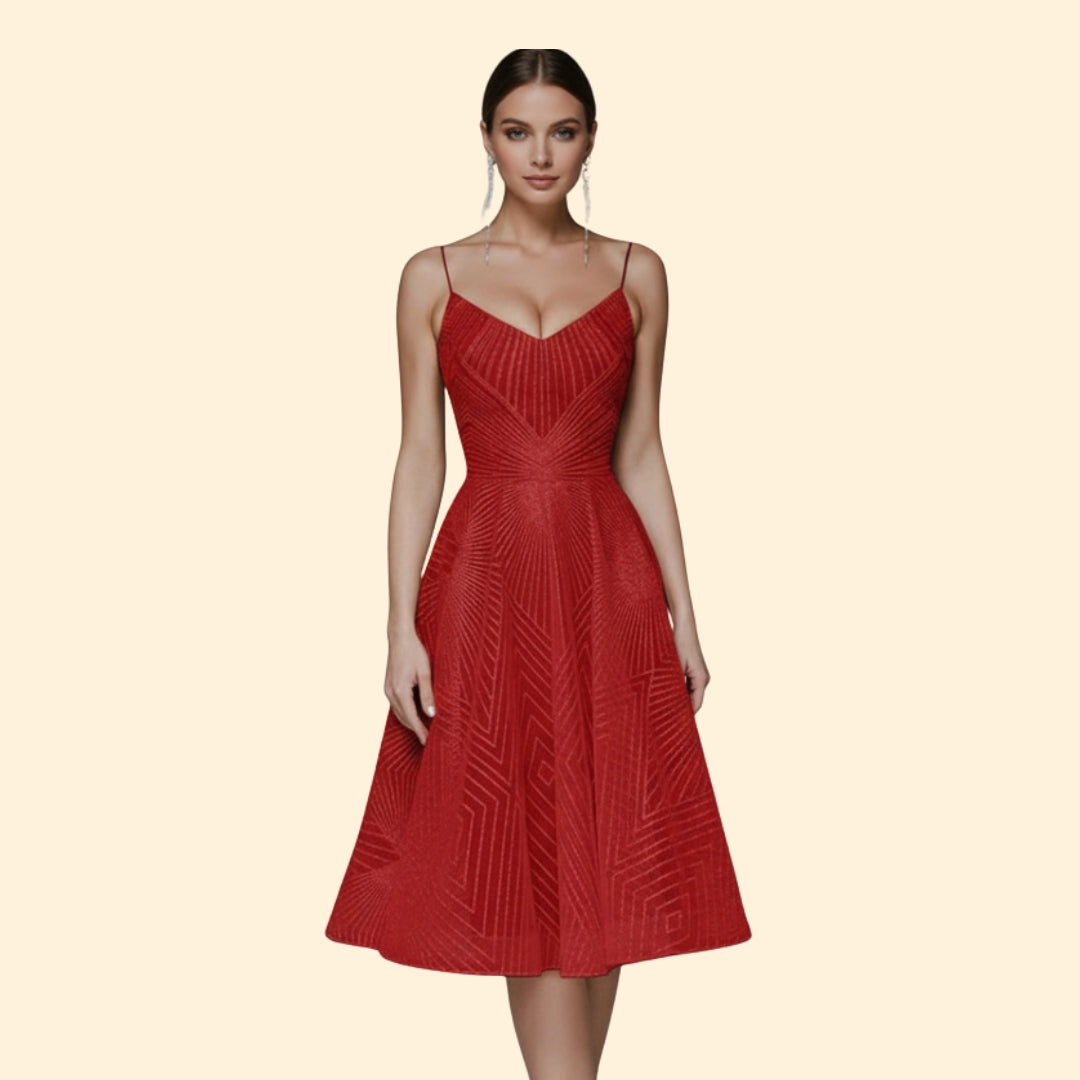 Women's Sparkling Beaded Midi Dress