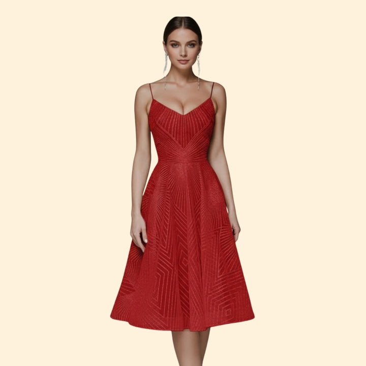 Women's Sparkling Beaded Midi Dress