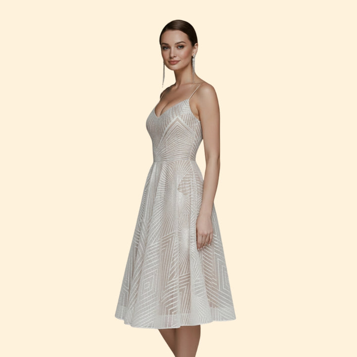 Women's Sparkling Beaded Midi Dress