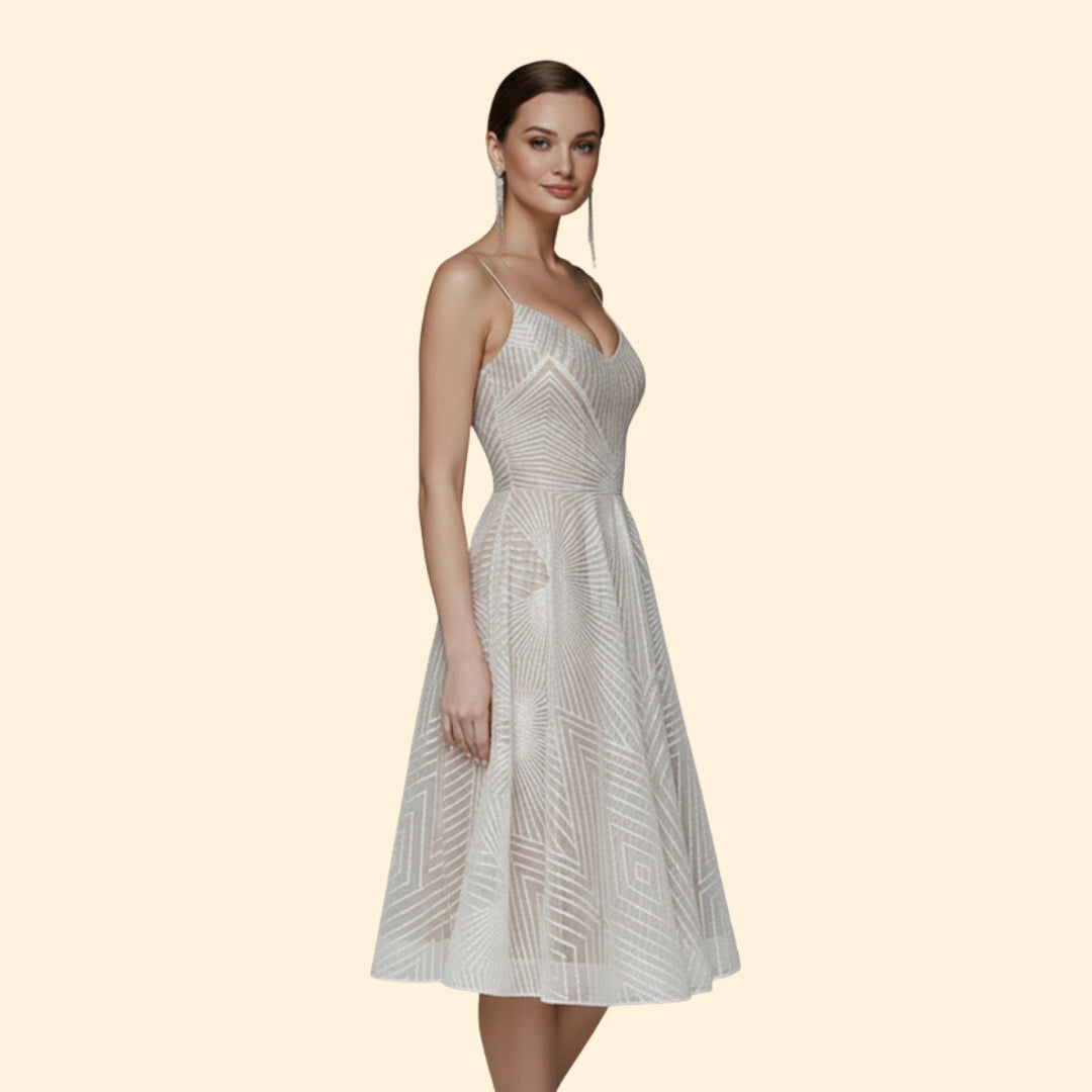 Women's Sparkling Beaded Midi Dress