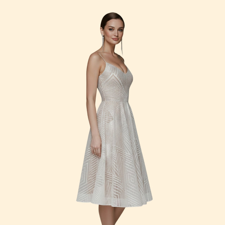 Women's Sparkling Beaded Midi Dress