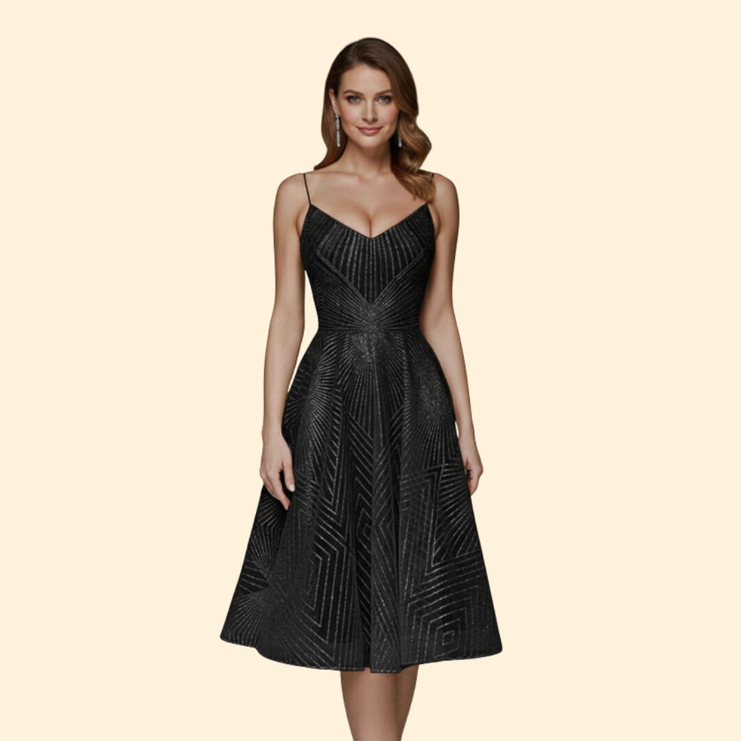 Women's Sparkling Beaded Midi Dress