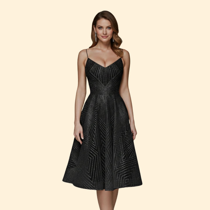 Women's Sparkling Beaded Midi Dress