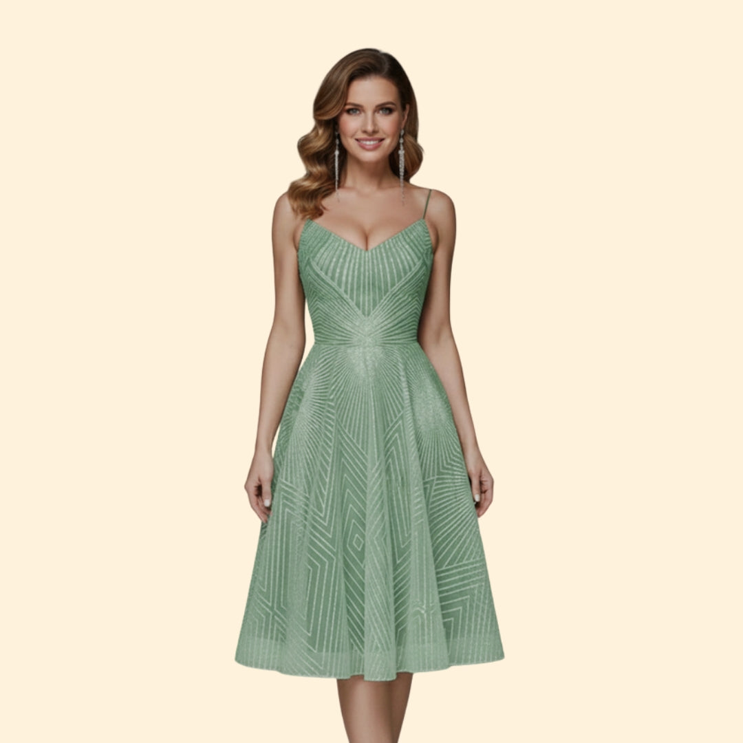Women's Sparkling Beaded Midi Dress