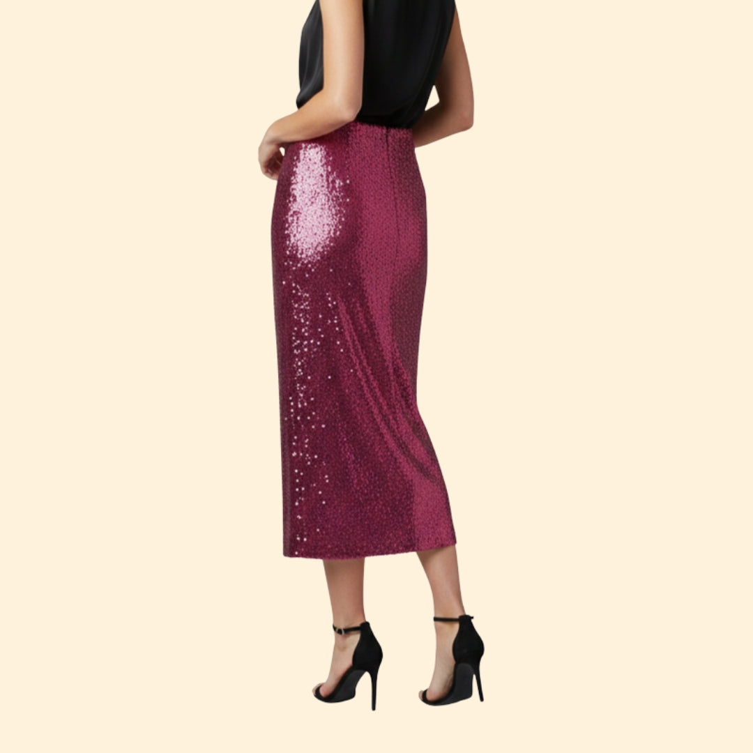 Women's Sparkling Midi Skirt