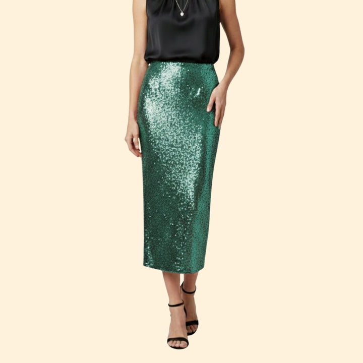 Women's Sparkling Midi Skirt