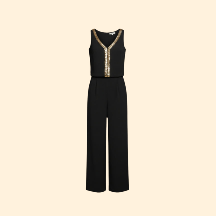 Women's Sparkling Neckline Jumpsuit