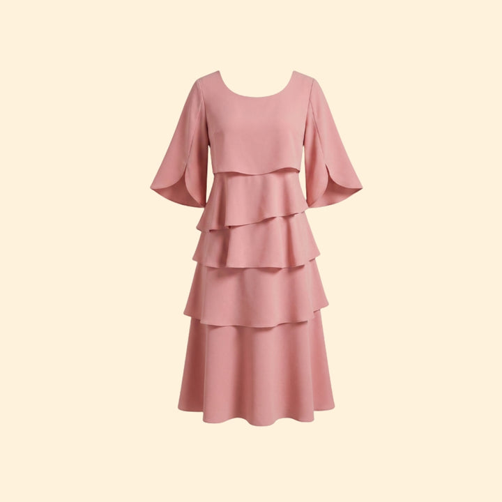 Women's Split-Sleeve Midi Dress