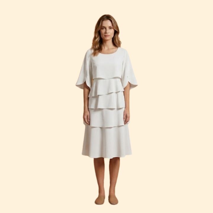 Women's Split-Sleeve Midi Dress