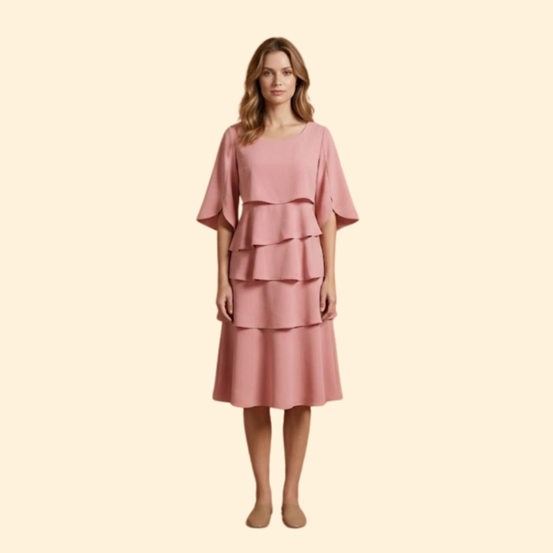 Women's Split-Sleeve Midi Dress