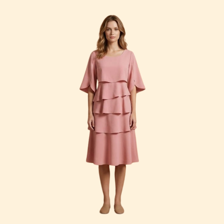 Women's Split-Sleeve Midi Dress