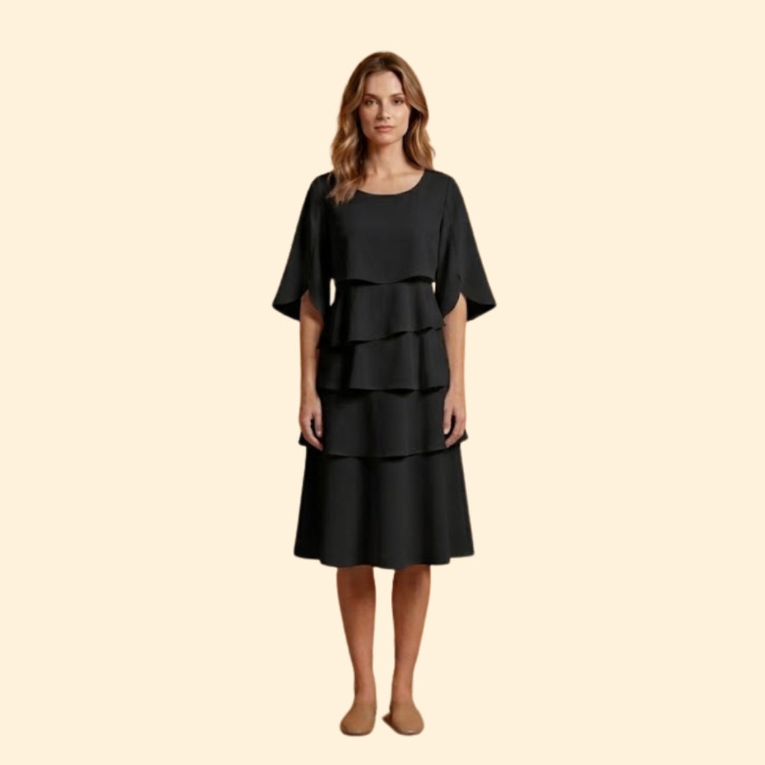 Women's Split-Sleeve Midi Dress