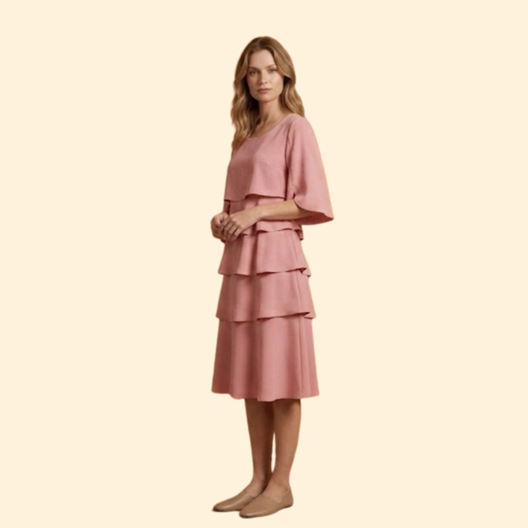 Women's Split-Sleeve Midi Dress