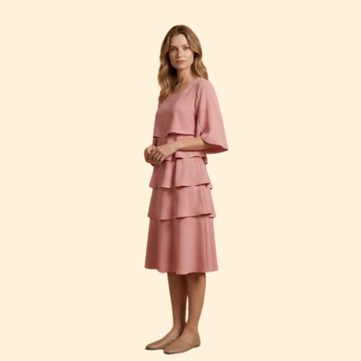 Women's Split-Sleeve Midi Dress