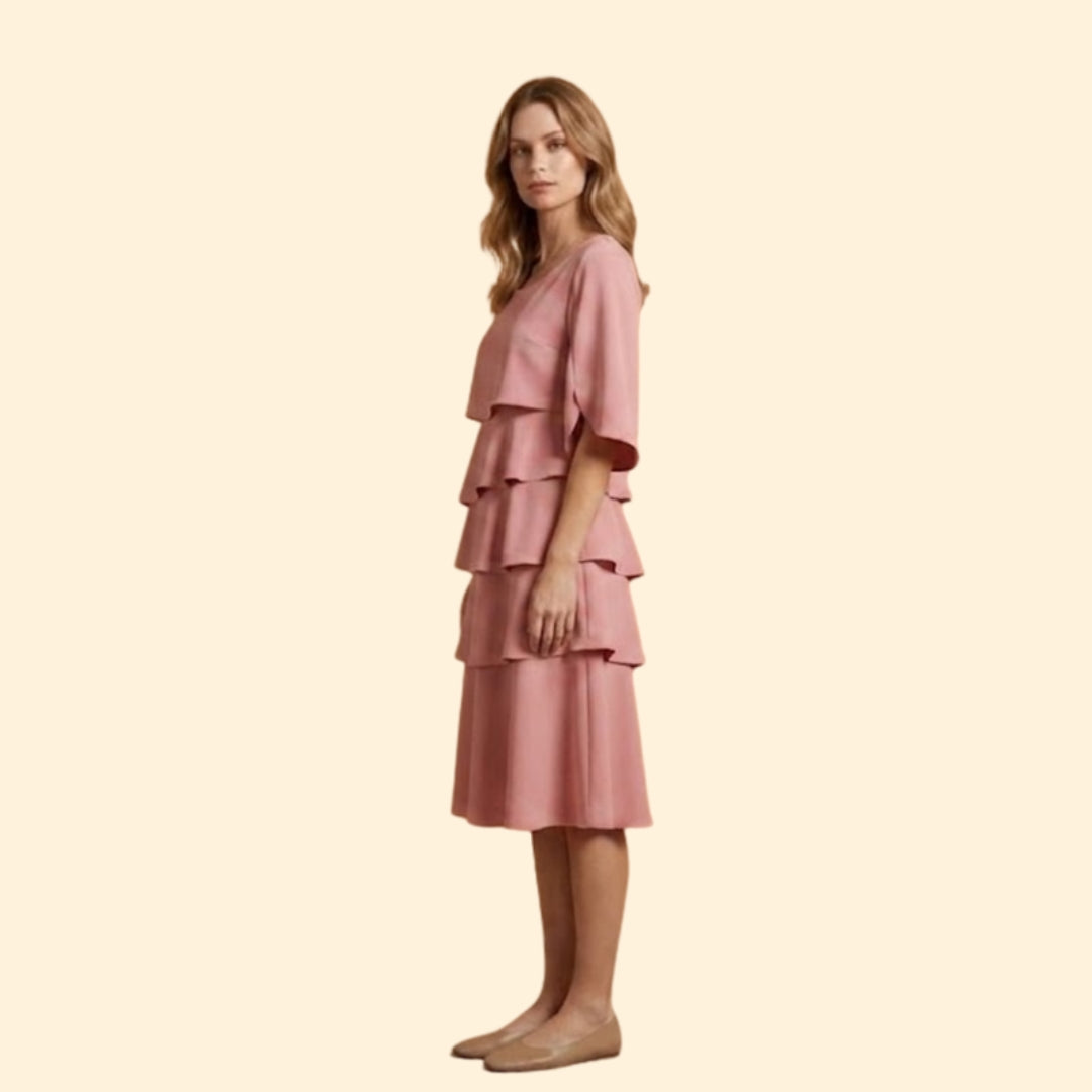 Women's Split-Sleeve Midi Dress