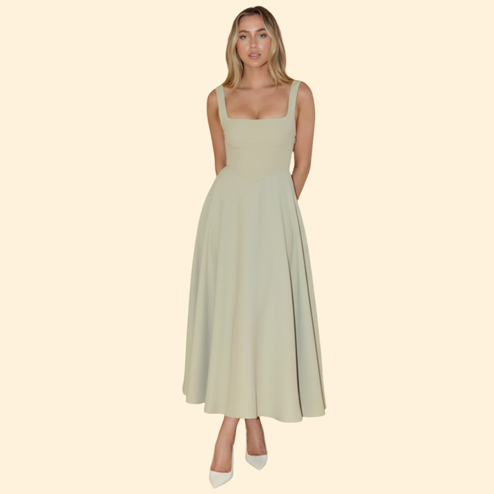 Women’s Square Neck Midi Dress