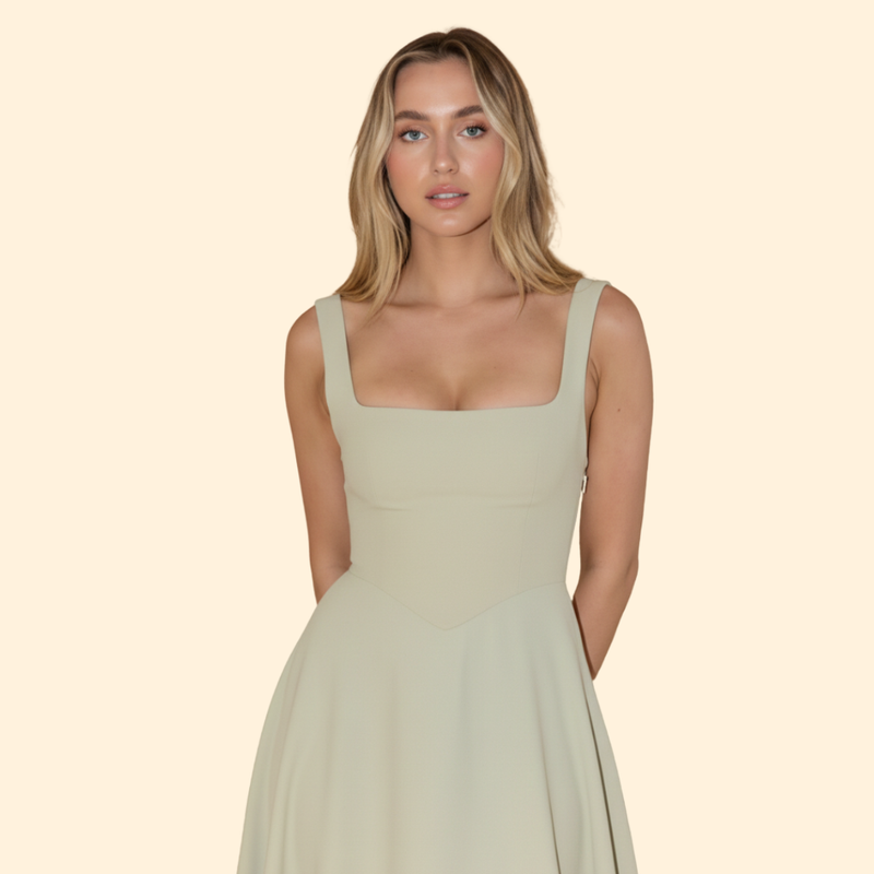 Women’s Square Neck Midi Dress