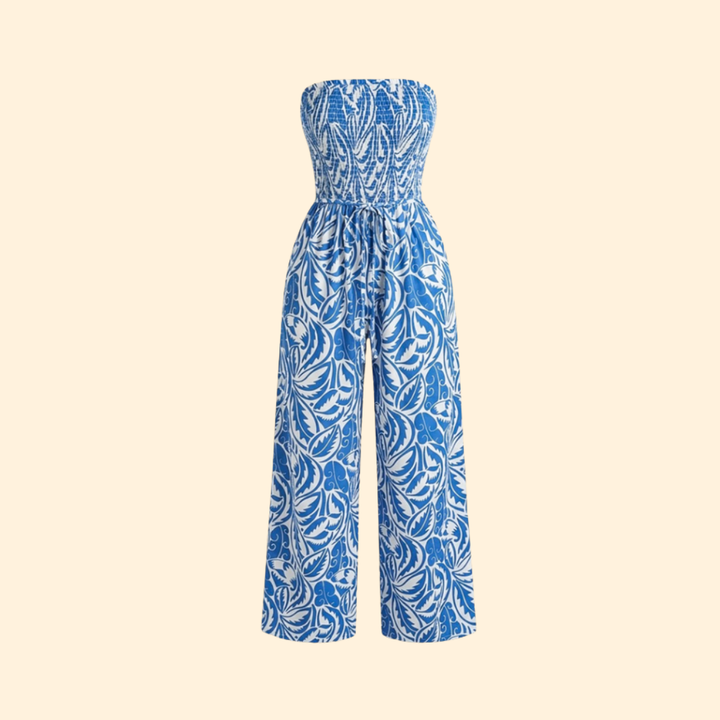 Women's Strapless Printed Jumpsuit