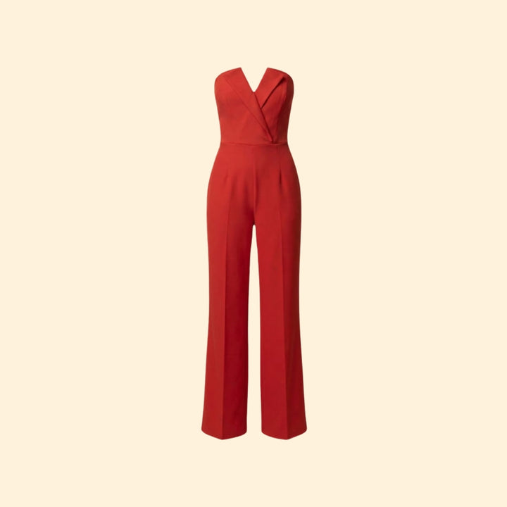 Women's Strapless V-Neck Jumpsuit