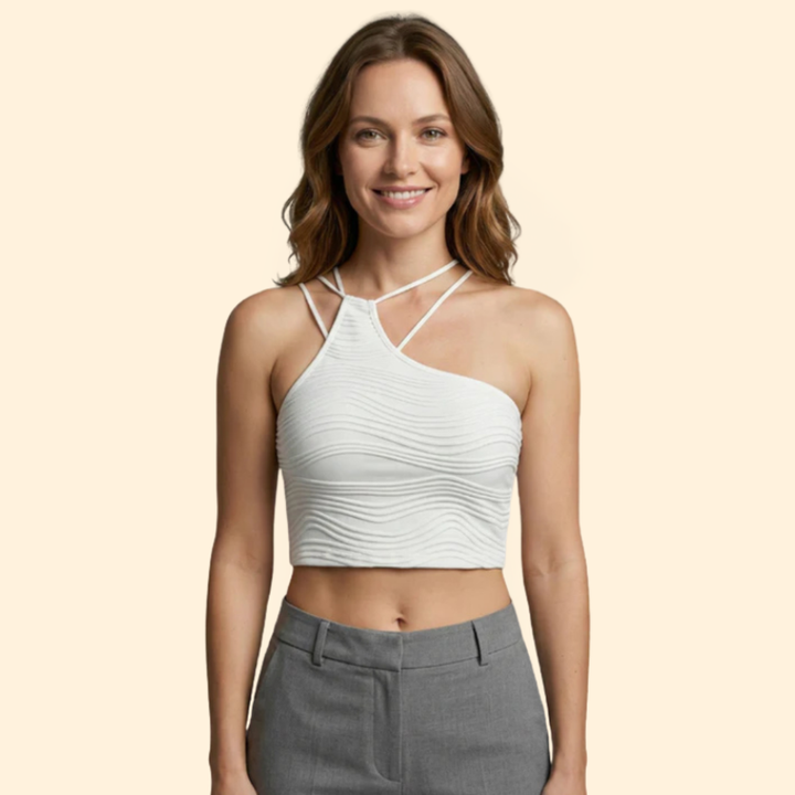 Women’s Strappy One-Shoulder Crop Top