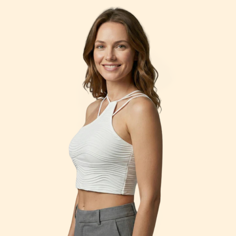 Women’s Strappy One-Shoulder Crop Top