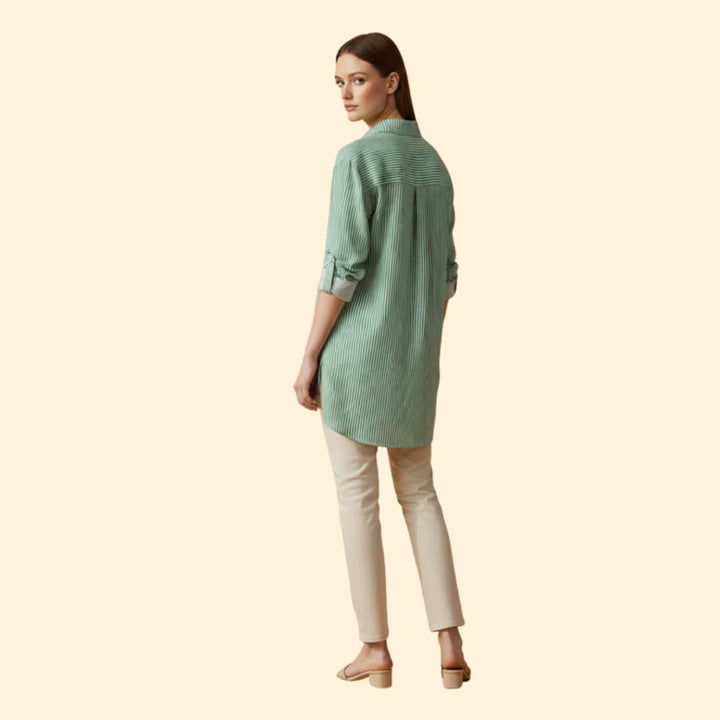 Women's Striped Button-Down Shirt