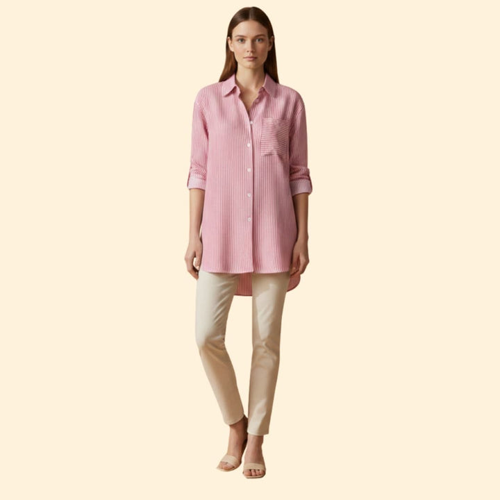 Women's Striped Button-Down Shirt