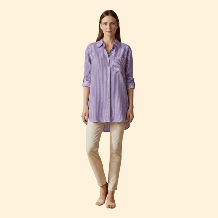 Women's Striped Button-Down Shirt