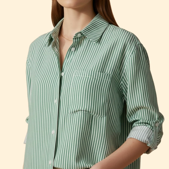 Women's Striped Button-Down Shirt